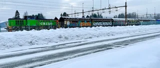 Läsarbilden: Godståg vid Älvsbyns resecentrum