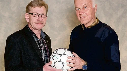 Olle Ahlström tar över ordförandeskapet i Hultsfreds FK efter Bosse Bergman. Foto: Björn Stridh.