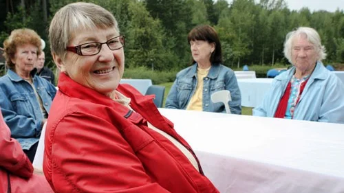 Anna-Greta Karlgren och hennes väninnor brukar delta i Mimergårdens dagverksamhet. Även de var inbjudna till festen. "Det här ska bli roligt och spännande!"