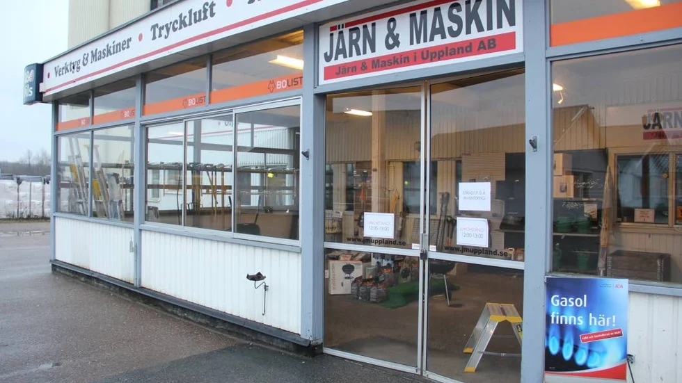 Kk. Järn och Metall i Upland AB i Tierp stängt på grund av konkurs.
