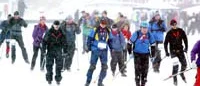 Snön yrde kring åkarna i Vikingarännet