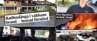 Räddningstjänstens mest dramatiska larm 2021: ✓Brandattackerna ✓Radhusbranden ✓"Fyra familjer förlorade sina hem"