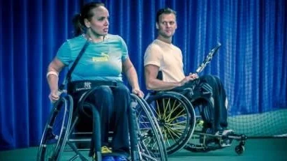 Uppsalas Lena Nordquist och förbundskaptenen Niclas Rodhblom.