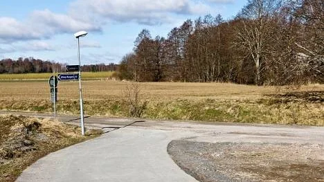 Här slutar cykelvägen till Ulva Kvarn