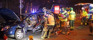 Spårvagn krockade med personbil