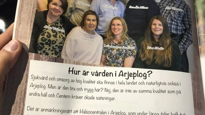 Centerpariet i Arjeplog kräver jämlik vård och satsningar på rekrytering på Arjeplogs hälsocentral.