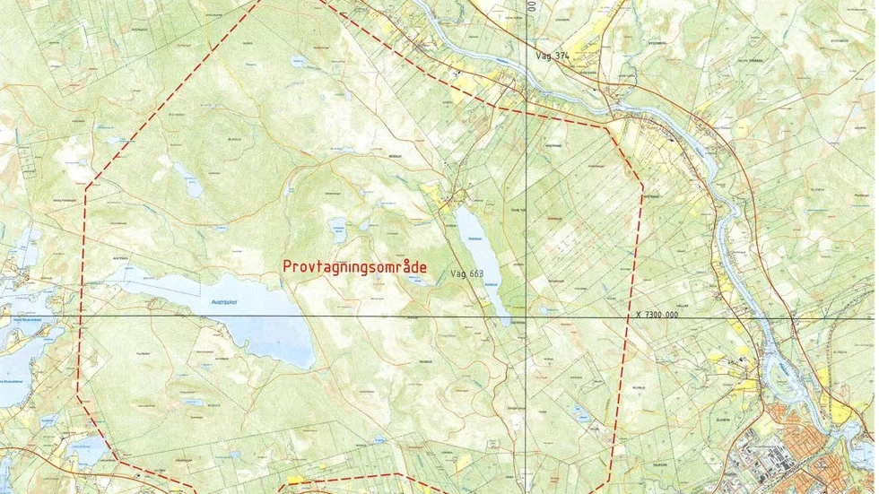 Boliden Mineral AB fick i juli sin arbetsplan godkänd och redan nu har bolaget börjat med undersökningen i det inringade området som sträcker sig längs Korsträsk.