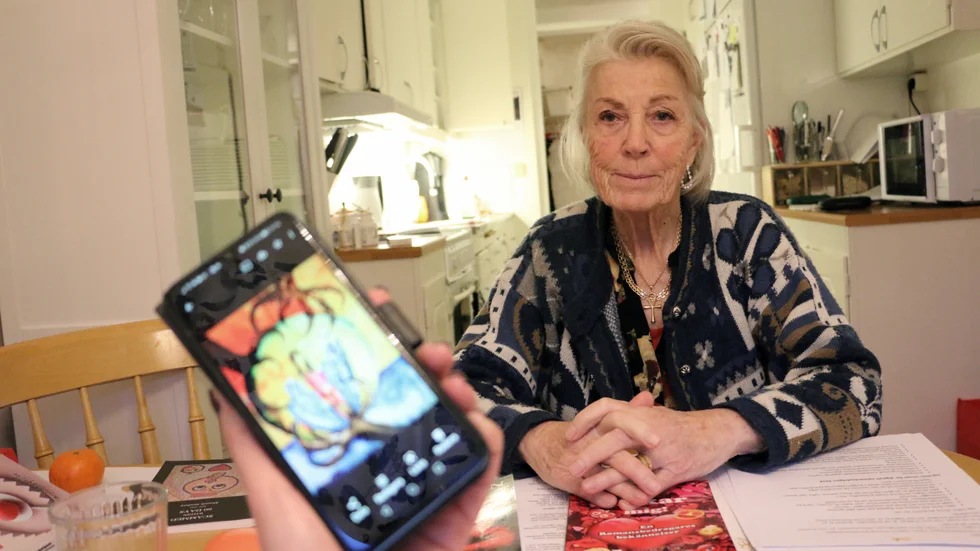 Om någon månad släpper Ingrid Brindelöv-Wiklund en bok om det brott hon utsattes för. På omslaget vill hon ha målningen som visar hur hon hamnade i bedragarens klor.