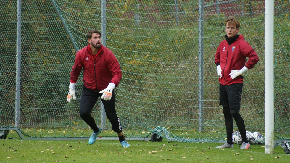 Tommi Vaiho och Hannes Sveijer under fredagens Siriusträning. 