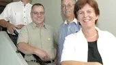 Med gemensamma krafter hoppas Larseric Ramlöv (fp), Denny Lawrot (c), Björn Bressler (m) och Ing-Marie Arwidsson (kd) kunna få till ett regimskifte i Finspång.
FOTO: TITTI OLOVSSON