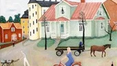 Försommardag i Katrineholm. Målning av Nisse Sandström.