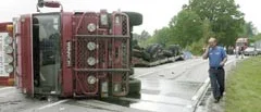 Långtradare blockerade 51:an