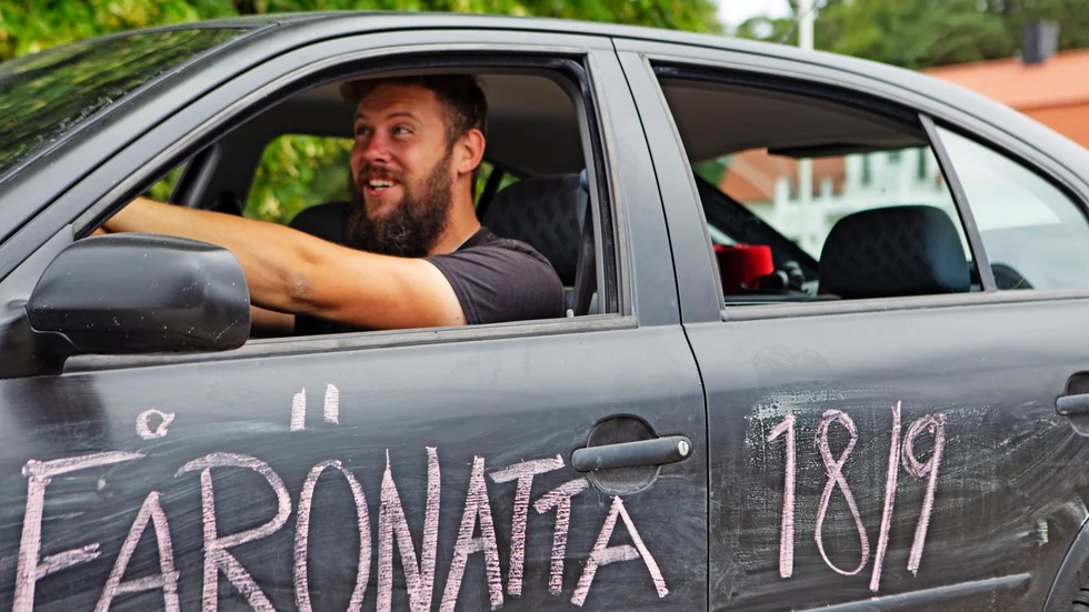David Ruthström brukar måla om sin Skoda för att lyfta olika evenemang - det gjorde han under Fårönatta i fjol och kommer även göra det i år. 