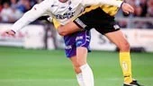 Återigen blev det förlust för IFK Norrköping på Idrottsparken. Mattias Flodström (på bilden i kamp med Hammarbys Peter Holm) hade en boll inne, men det hjälpte inte. Bajen vann med 2-1.
FOTO: NICLAS SANDBERG