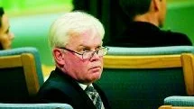 Östgötamoderaternas ordförande Jan Owe-Larsson glömde i sina välkomstord inför partiets stämma som startar i dag, nämna att de nya moderaterna har fått en annorlunda framtoning kring frågan om Nato. Foto: Andreas Skogh/arkiv