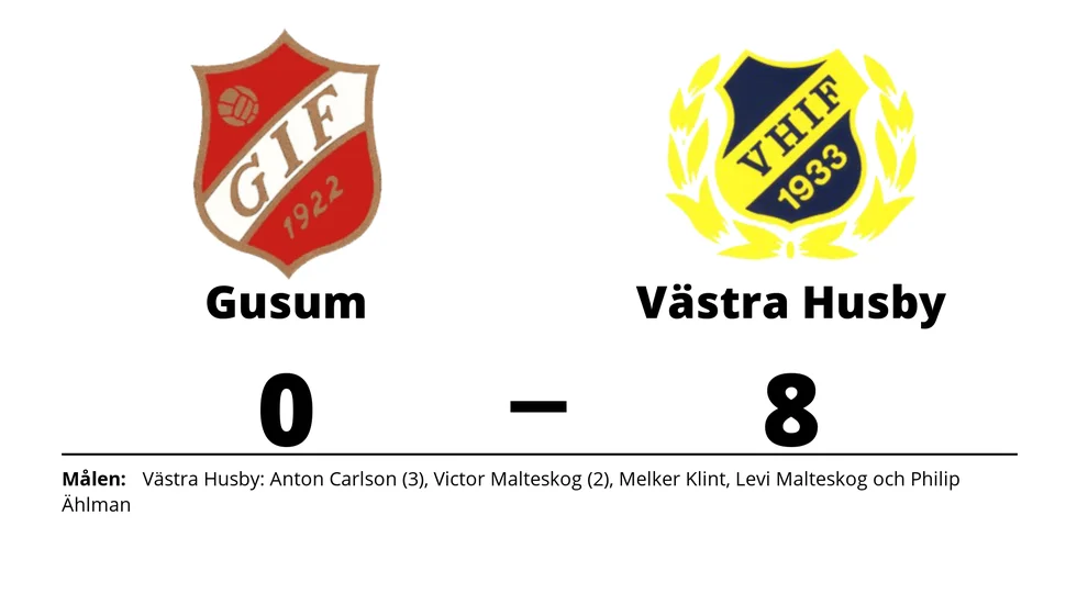 Gusums IF förlorade mot Västra Husby IF