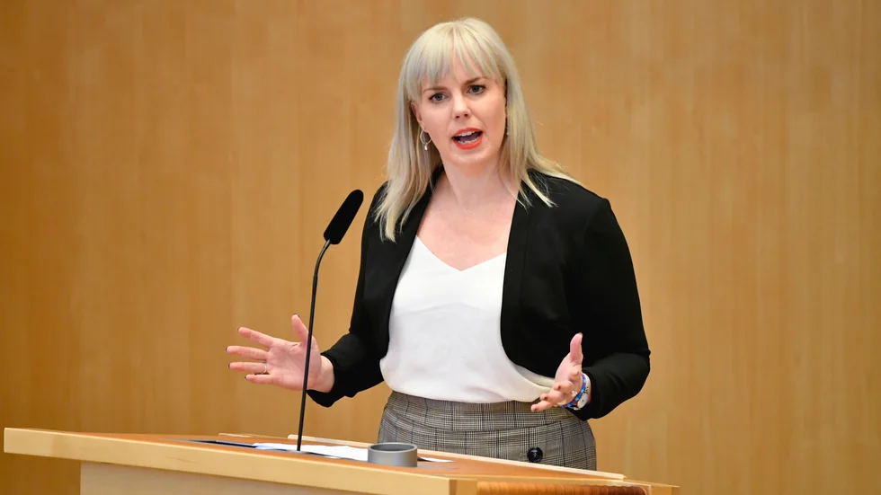 Linda Snecker, rättspolitisk talesperson för Vänsterpartiet. 