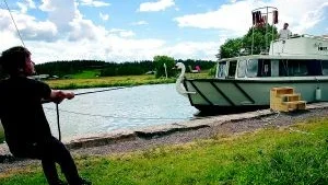 M/S Regina von Platen ska skeppa utställningen genom Östergötland under de närmaste två veckorna.
Andreas Skogh