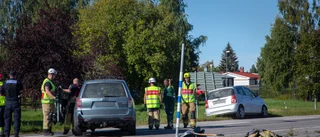 Bilolycka på nya Älvvägen i Öjebyn
