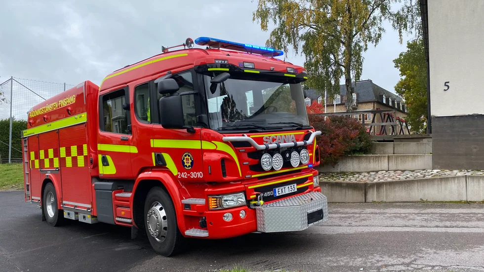 Räddningstjänstgen fick rycka ut på en gräsbrand i Gamleby på söndagen. Bilden tagen i ett annat sammanhang - i en annan del av landet.