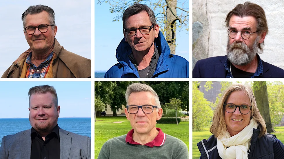 Tommy Kennberg (MP), Patrik Stenlund (KD), Dag Källman (V), Björn Sandberg (SD), Roland Sjödahl (C) och Frida Edholm (K).
