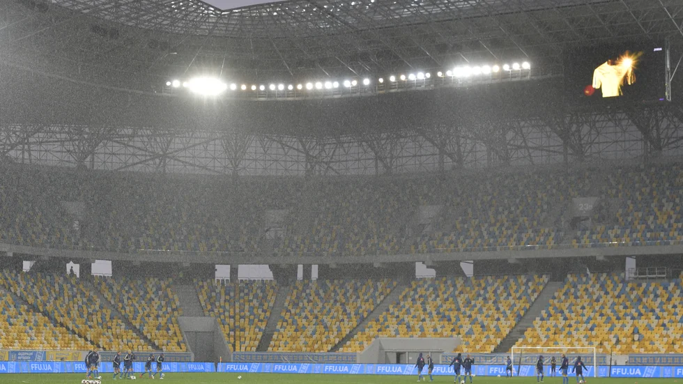 Fotbollsarenan i Lviv kan bli aktuell som spelplats om Spanien, Portugal och Ukraina tilldelas VM i fotboll 2030. Arkivbild.