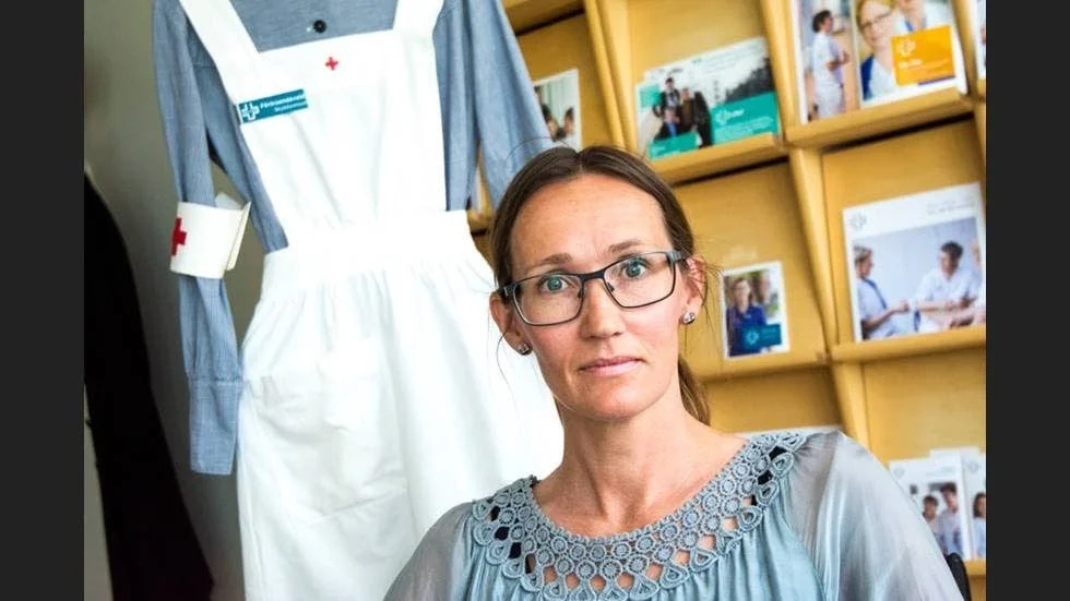 Camilla Eriksson Sundberg, Vårdförbundet, applåderar löneuvecklingen i grannlandet. "Grattis Norge"; säger hon.