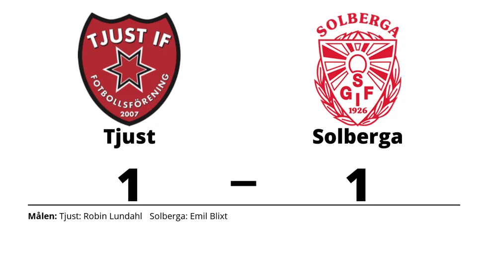 Tjust IF FF spelade lika mot Solberga GoIF