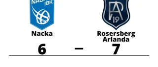 Rosersberg Arlanda vann uddamålsseger mot Nacka