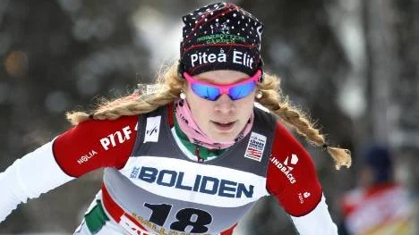 Jennie Öberg, Piteå Elit, fortsätter att göra bra ifrån sig i skidspåren. I går blev hon åtta och bästa svenska på 10 kilometer i U 23-VM. (Arkivbild)