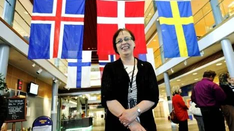 Karin Åström, ordförande för den svenska delegationen i Nordiska rådet och S-riksdagsledmot från Norrbotten, leder barentskonferensen i Luleå.