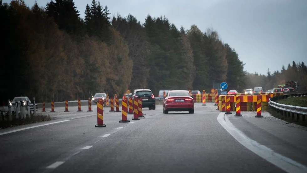 Så här ser det ut vid platsen för vägbygget på E4 mellan Tystberga och Nyköping. Bilden togs förra veckan.