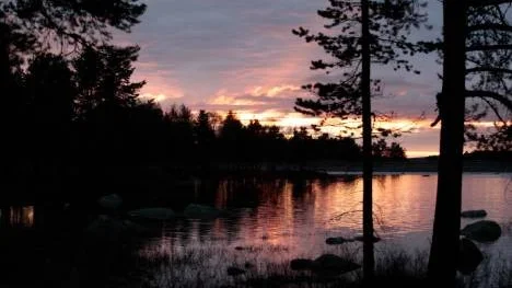 Vacker övergång mellan natt och dag.