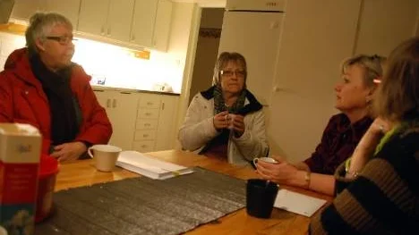 Delar ur Arvidsjaurs kvinnorjour Hera. Från vänster Gun Granström, Kristina Holmström, Anki Wennerlöf och Gun Hägg Samuelsson.