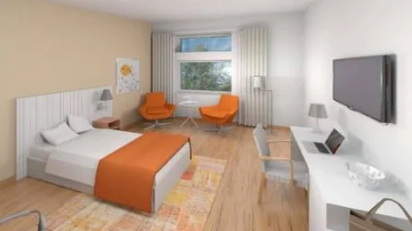 FRAMTID. Så här är det tänkt att rummen i det nya hotellet i anslutning till Sunderby sjukhus ska se ut.