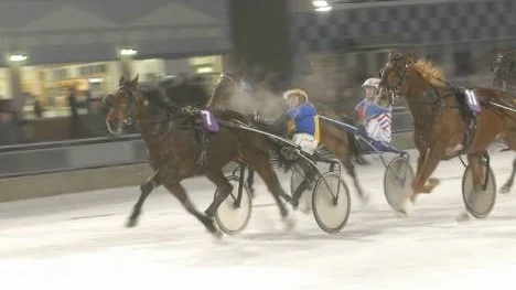 Skellefteåhästen Bowie Mant med Per Gustavsson i vagnen vann på ett övertygande sätt andra  DD-loppet som tillika var ett V75-försök i bronsdivisionen. Fin trea i mål var Piteägda Full of Feeling som kusken Ove A Lindqvist spurtade bra utvändigt om vinnaren. Ove blir också banans champion.