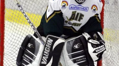 Kristoffer Hortlund, duktig målvakt i Älvsbyn. (Arkivbild)