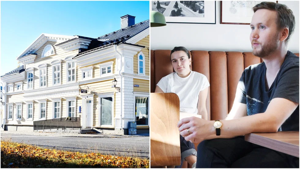 Huset där Gusto café & deli ligger uppfördes 1826. Lisa Tingstad och Roland Persson ska hålla i verksamheten tillsammans med Kevin Broomfield. Längst in i den avlånga lokalen finns sittplatserna där ena väggen dekorerats med bilder från det gamla Luleå. 