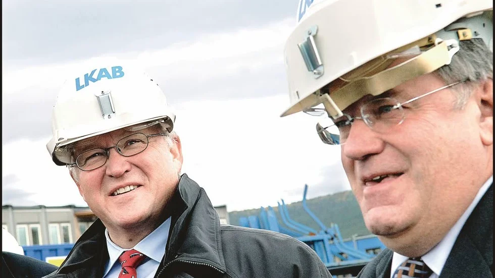 Enligt uppgifter kan förre statsminister Göran Persson  komma att lämna uppdraget som styrelseordförande i LKAB vid bolagsstämman i slutet av april. Här vid ett  möte med Norrbottens tidigare landshövding P-O Eriksson.