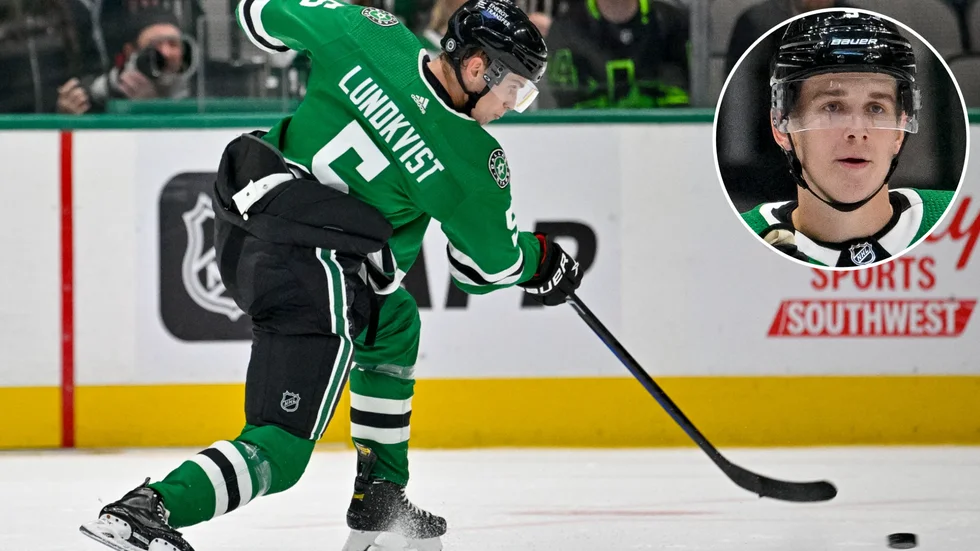 Nils Lundkvist avgjorde mötet mot Detroit i spel tre mot tre i förlängningen. Nils "målade" för andra matchen i följd.