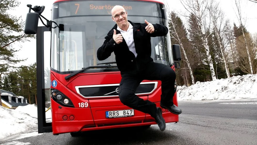 Glädjeskutt. Nu har busschaufförerna en egen dag. Kul, tycker Jorma Paananen.