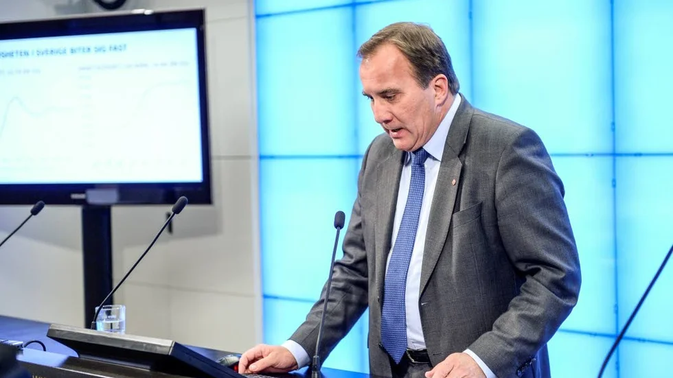 Svarslös. Stefan Löfven lämnar inget besked i regeringsfrågan.