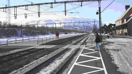 Banverket gör om bangården i Abisko.