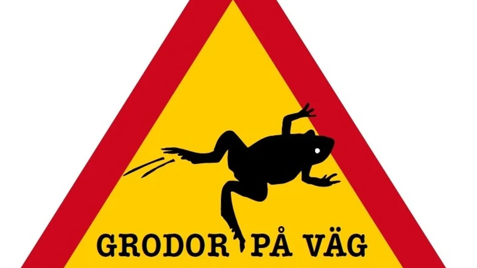 Naturskyddsföreningens varningsskylt.