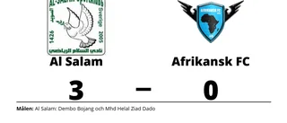 Al Salam tog rättvis seger mot Afrikansk FC