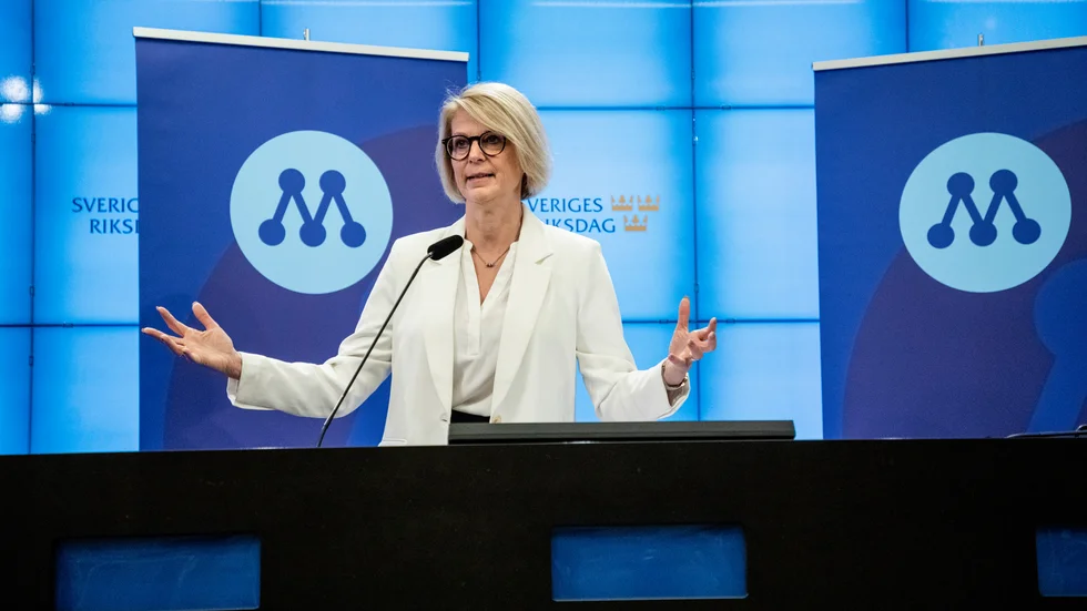 Elisabeth Svantesson, Finansminister för Moderaterna.