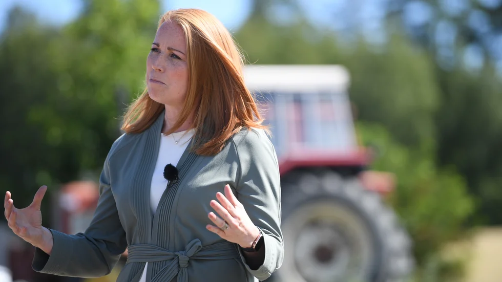 Partiledare Annie Lööf presenterade under tisdagen Centerpartiets nya landsbygdspolitik på Lebro gård i Gnesta.