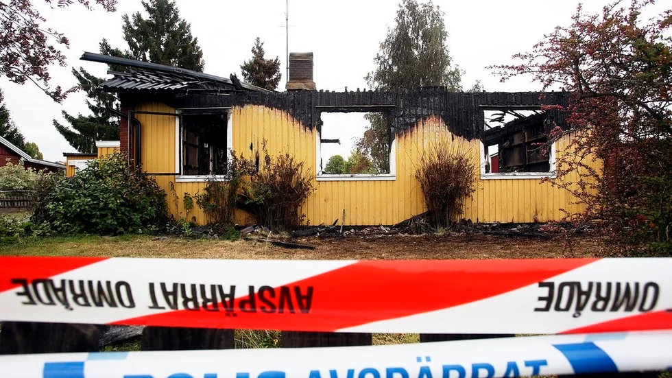 Villan i centrala Åkers styckebruk totalförstördes i fredagens brand.