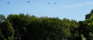 Därför flög helikoptrar i formation över Nyköping