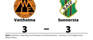 Halvtidsledning blev bara en poäng för Vattholma